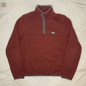 L.L. Bean Mens Burgundy Sweater Fleece Pullover: Size  Medium